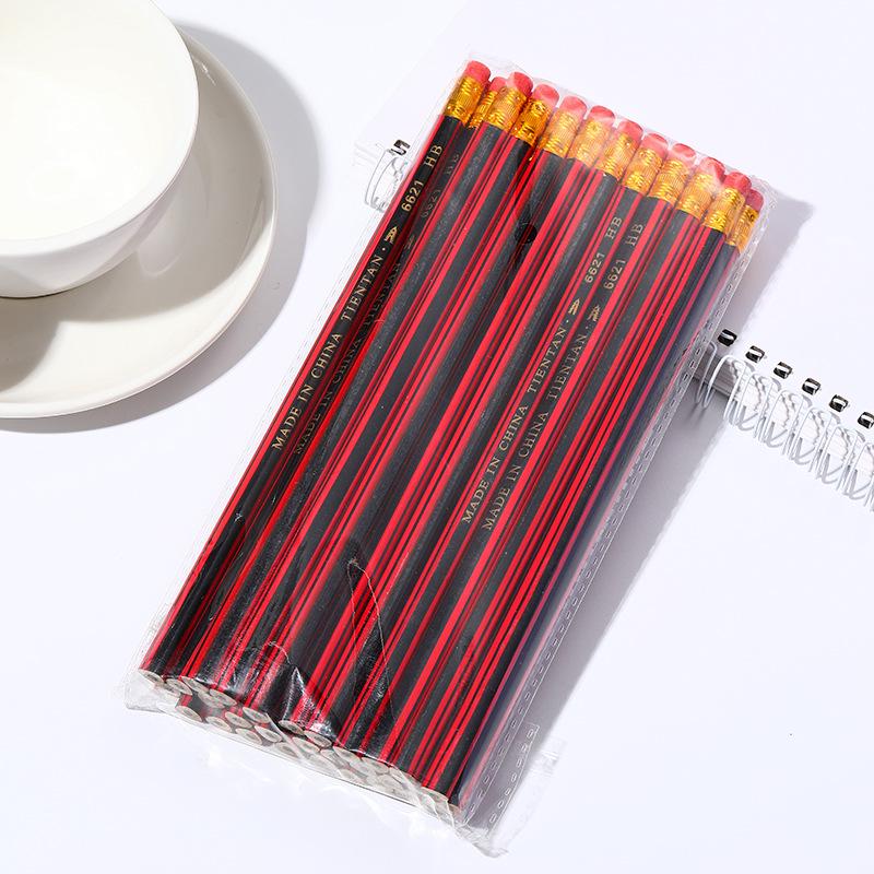 Triangular Hexagonal Sketch Pencil with Eraser for Kids - Ideal for Elementary Students