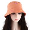 Casual Style Beach Cotton Embroidery For Women Girl Bucket Hat Visor Cap Sun Protection Sun Cap