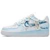 Air Force 1 Piele de Vacă Rezistentă la Abraziune Pantofi Joși pentru Skateboard Bărbați Albastru Alb CW2288-111(Team260-QD)