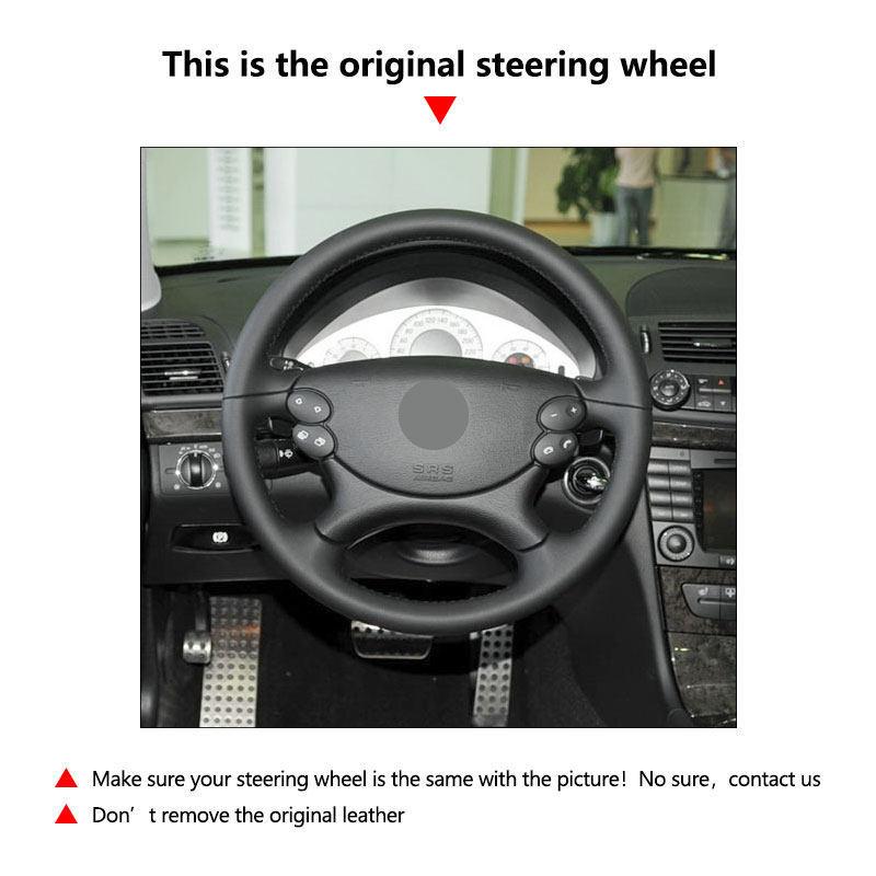 Autozubehör Innenraum Lenkradabdeckung Lederverkleidung Für Mercedes Benz E G CLK CLS SL Klasse W211 C209 A209 C219 W463 R230