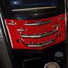 Red Carbon Fiber Console AC CD Panel Cover Trim For Cadillac ATS ATSL 2013-