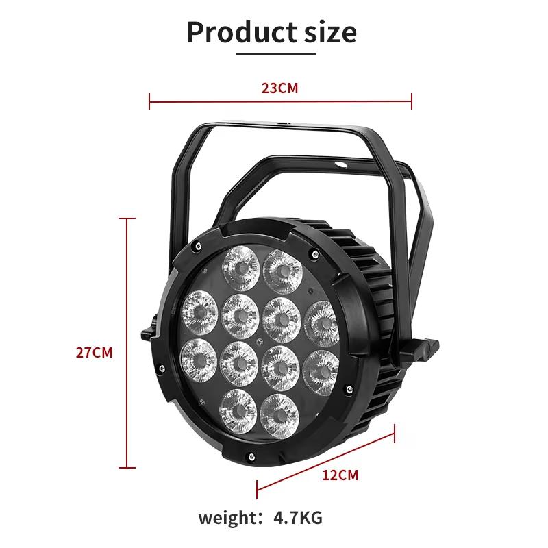 12x18w Battery Light 6in1 Battery LED Flat Par Wireless DMX Remote Control Lights For Outdoors Home Party Disco Wedding Show