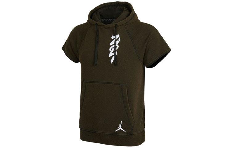 Толстовки Jordan Zion Мужские Зеленые С капюшоном Умеренные Обычные DA9843-010 XS