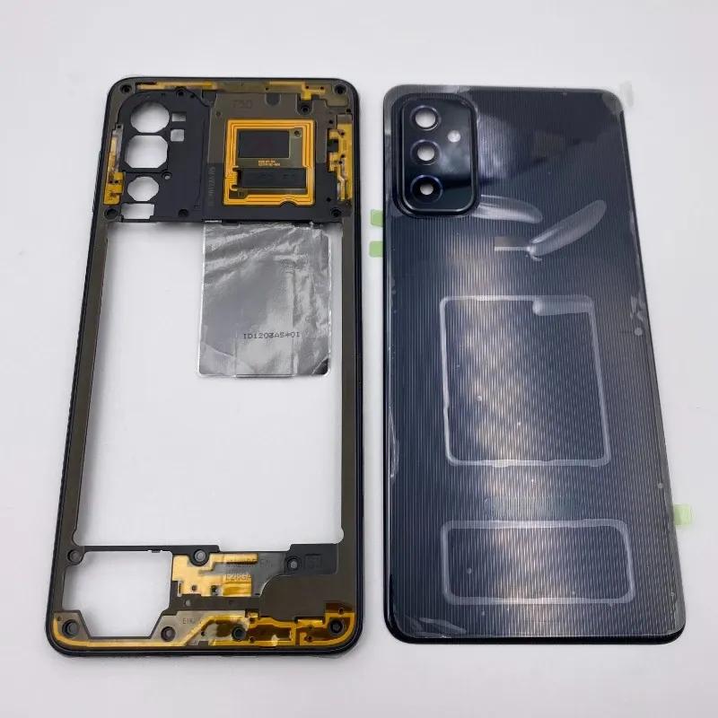 Pełna obudowa Środkowa ramka + Tylna klapka baterii z miejscem na obiektyw aparatu Części zamienne do Samsung Galaxy M52 5G M526