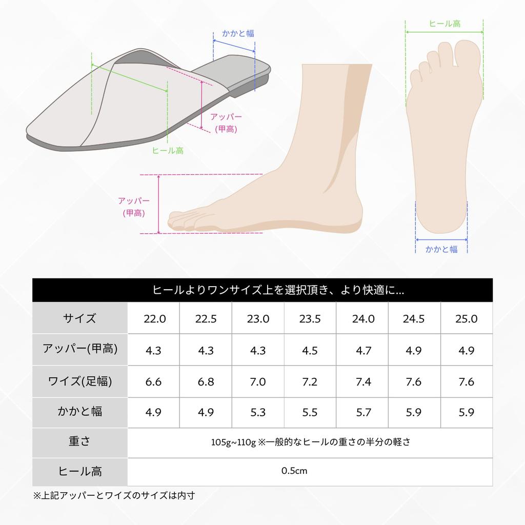 Luxphoria Office Slippers with Toe Nail Office and Indoor Shoes Size Women's Protection, Slippers, Sandals, (Onyx Black) / 24.0cm