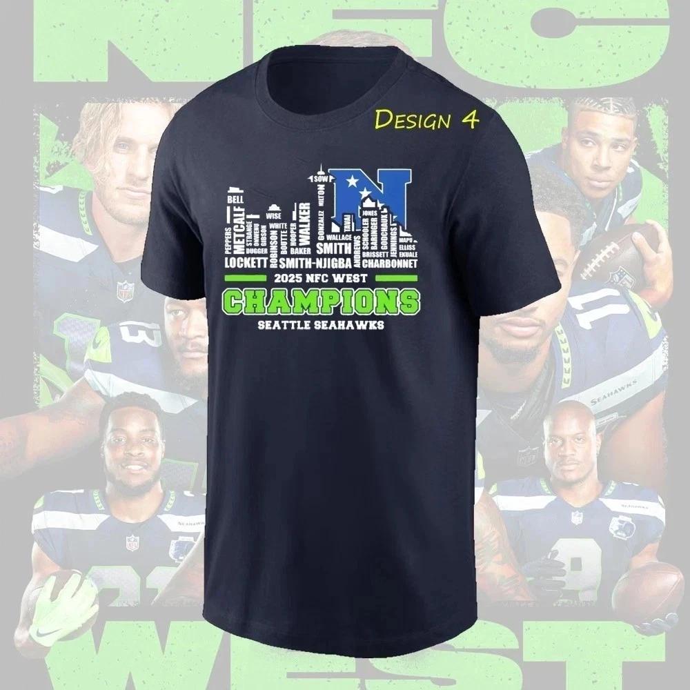 Seattle Seahawk 2025 NFC West Division Champions Unisex Shirt 2XL