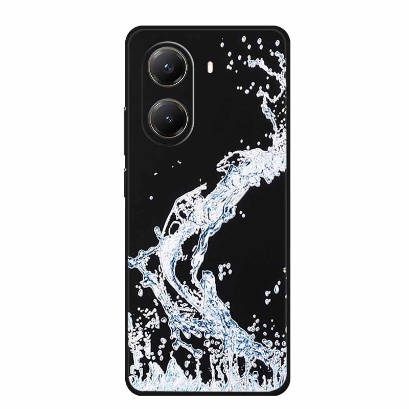 For Xiaomi POCO X7 Pro Case X7Pro 3D Relief Emboss Flowers Black Silicone Soft Back Cover Case For Redmi Turbo 4 Case Turbo4 Bag