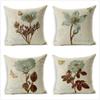 Butterfly Floral Leaves Pillow Summer Garden Scene Cover Bedroom Decoration Soft