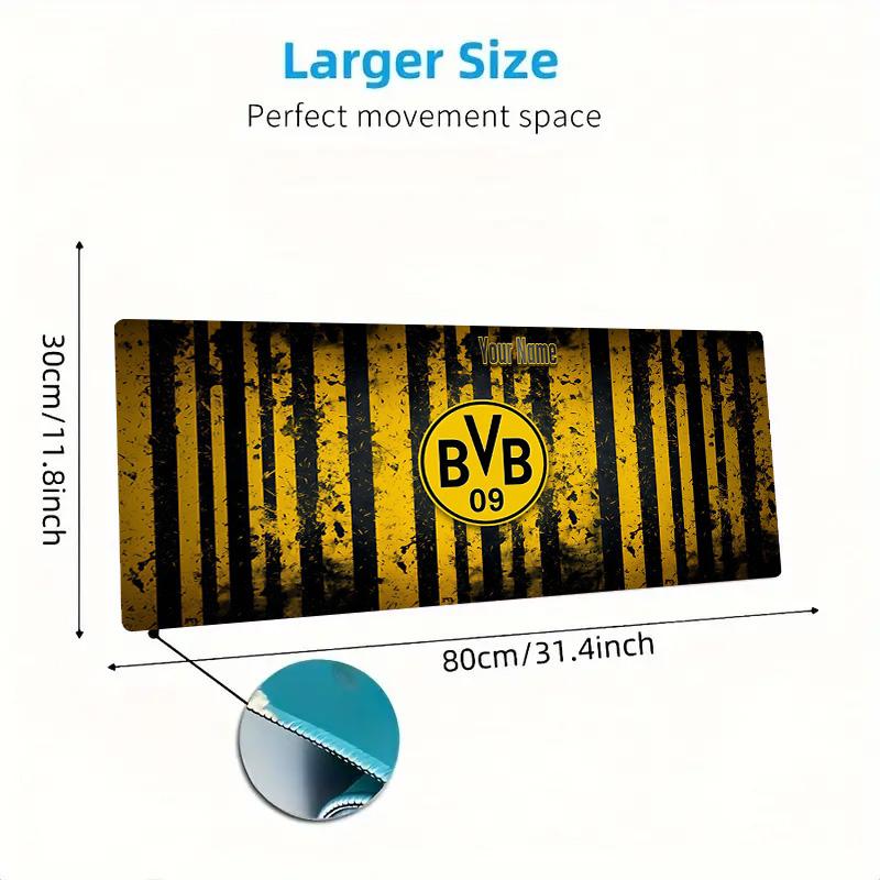 Bsc Young Custom Name Large Size Mouse Pad Large Gaming Table Cushion Non-slip Laptop Tablet Big Mousepad XXL Mat Mini PC Playmat With Lock edge