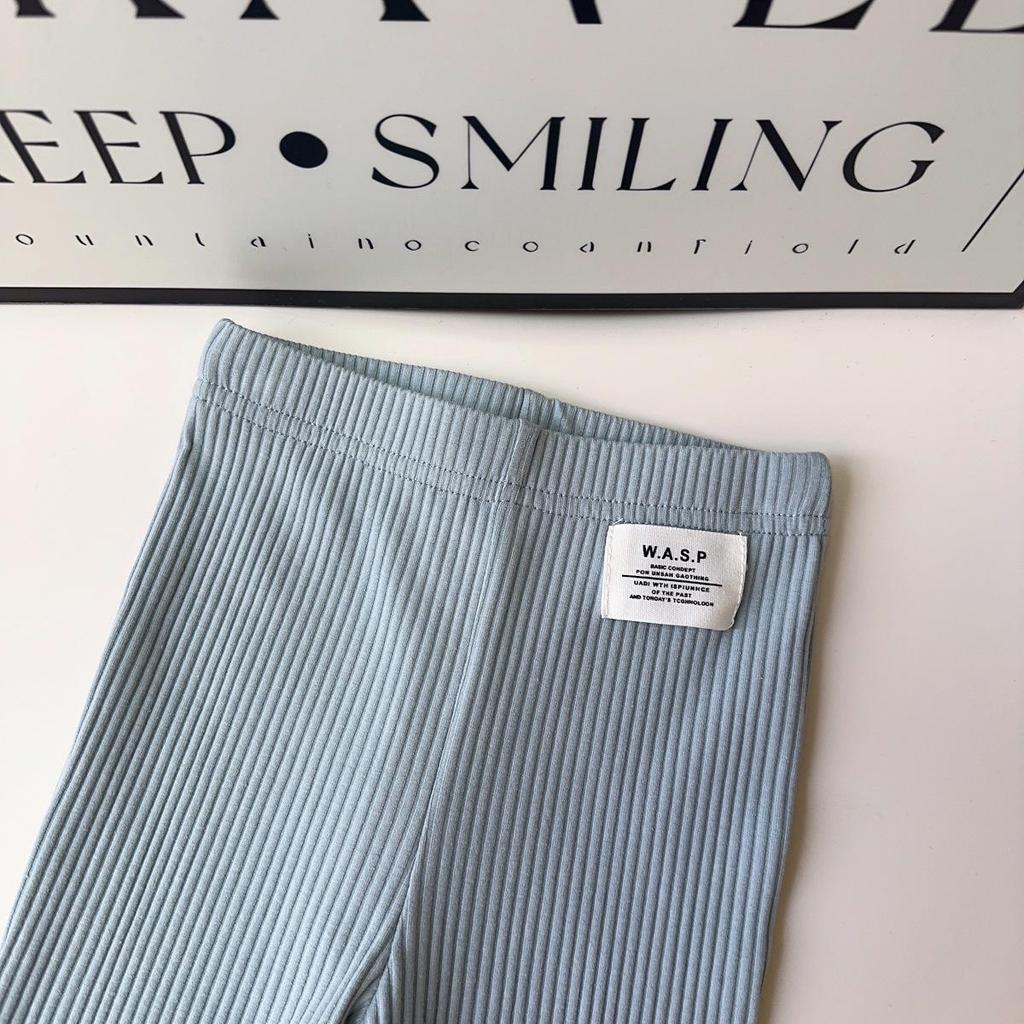 Girls' Casual Knit Flare Pants with Lace Trim