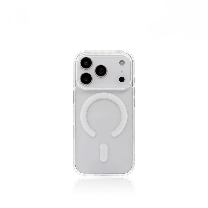 Slim Transparent Magnetic Phone Case IPhone 15 16 17 Series With MagSafe Compatibility Drop Protection Hard Shell