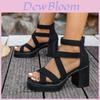 Roman Sandals For Women Summer High Heel With Adjustable Tape For Stylish Comfort