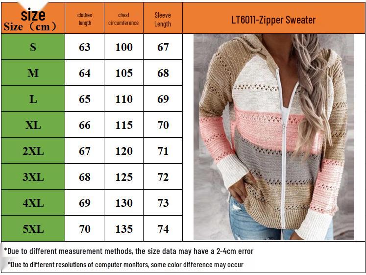 2025 Autumn & Winter Hooded Zipper Long Sleeve Sweater