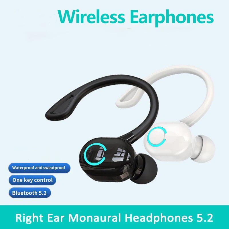 S10 Wireless Business Headphone Ear Hook Bluetooth 5.2 Headset with Mic HIFI Stereo Voice Control Earphones Waterproof Noise Reduction