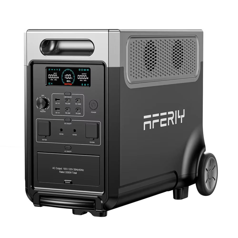 AFERIY 3600W Portable Power Station Solar Generator 3840Wh LiFePO4 Battery Home Backup Outdoor Camping Mobile Power Power Bank