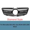Für Mercedes Benz ML W164 2005-2008 Frontgrill ABS Diamantgitter Rennstil Grillabdeckung Modische Tuning-Zubehörteile
