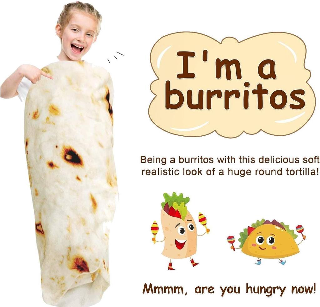 Baby Stuff Burrito Tortilla Blanket Gifts for Newborn Boy Girl Shower Swaddle Throw Blankets Wrap Toddler Flannel Taco Pets