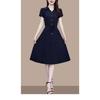 Modisches Sommerkleid für Mütter Lockere Passform Bindegürtel Elegant und Schlankmachend Mittelalte Frauen