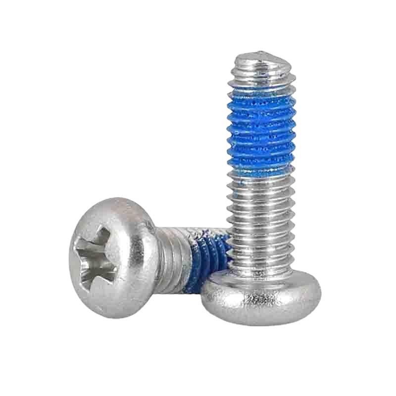 304 Stainless Steel Cross Pan Head Anti-Loosening Blue Glue Screw