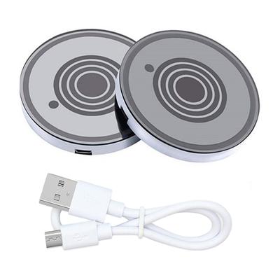 1 Pair Acrylic Automotive Cup Holder Pad Adjustable Fashion 7 Colors Vibration Sensor Rechargeable Coaster Accessories