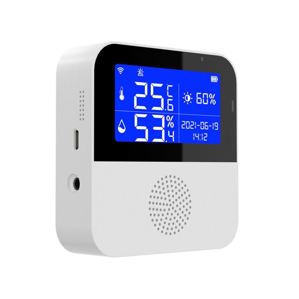 USB Powered Tuya WIFI Temperature and Humidity Sensor Indoor Hygrometer Thermometer with 2.9-inch LCD Display Screen