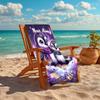 1PC Custom Name Penguin Friends Winter Night Beach Towel Highly Absorbent And Sand-Resistant Towel for Swimming, Pool, Yoga, And Travel Lightweight