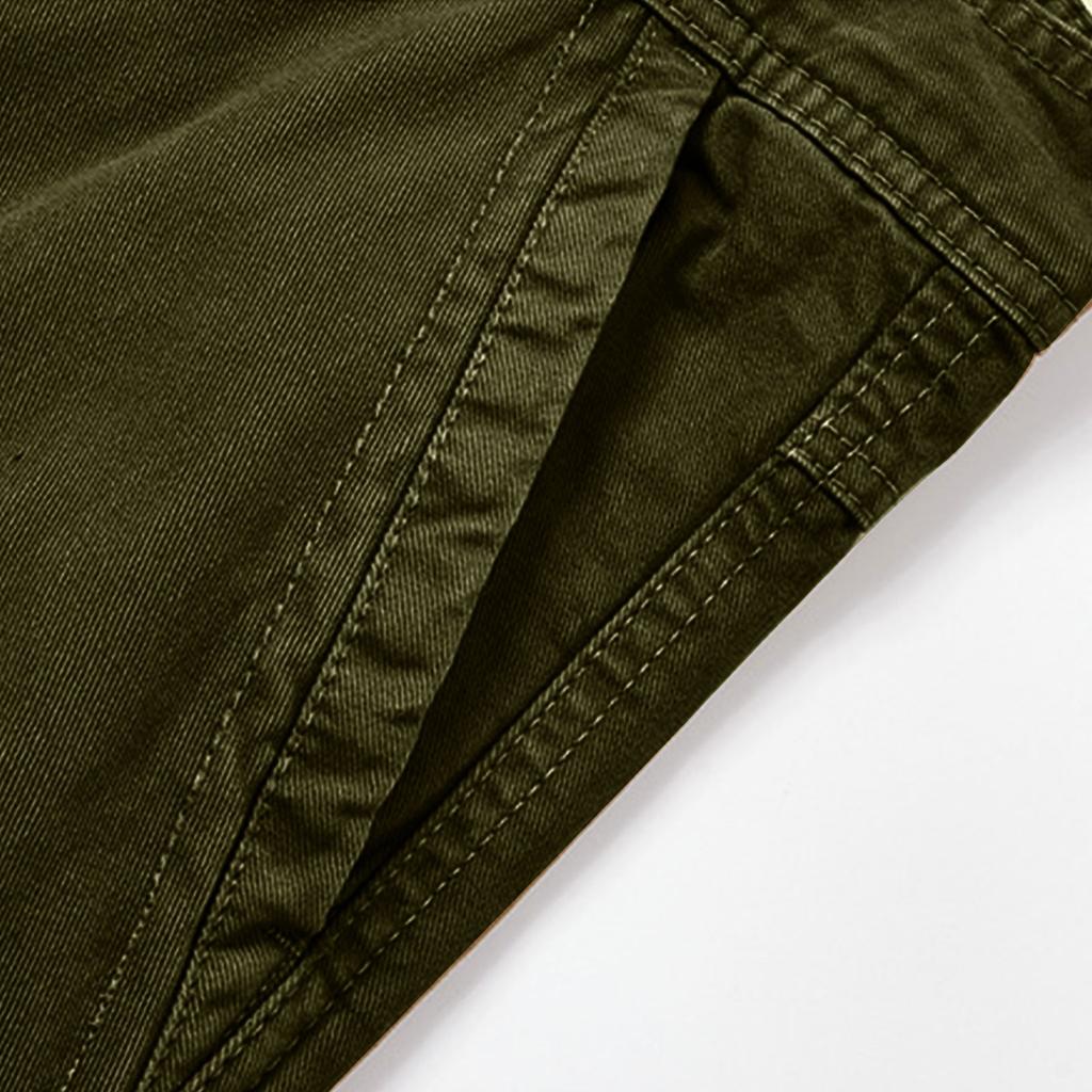 Men's Cargo Pants - Cotton Loose-Fit Comfortable Straight-Leg Multi-Pocket Trousers