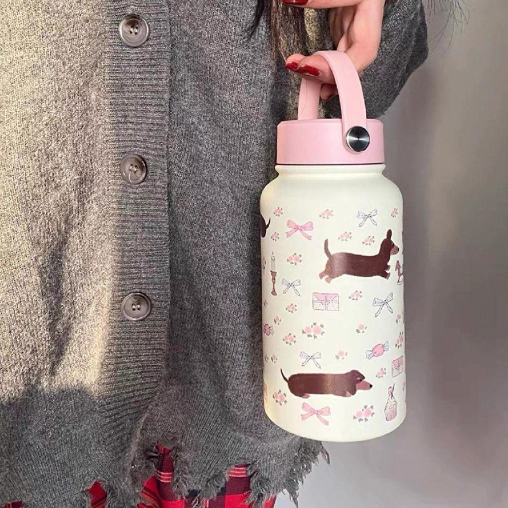 900ml Vakuový hrnek Kreslený pes Čajový hrnek Nový Izolovaný hrnek Narozeninový dárek