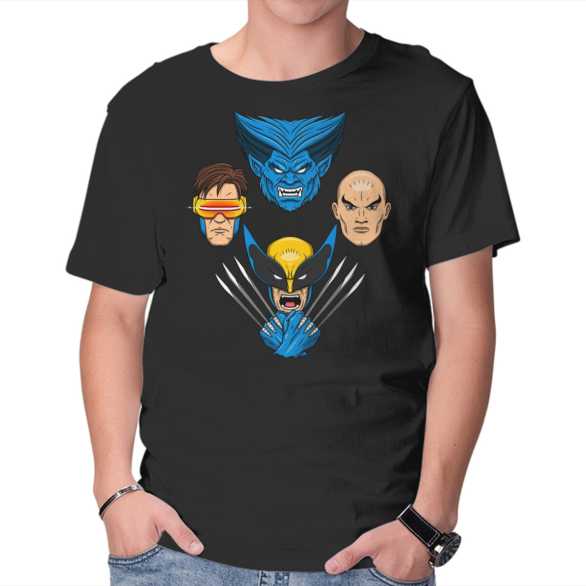 Unisex Crew Neck T-Shirt Mutant Rhapsody Graphic Short Sleeve Casual Tee L