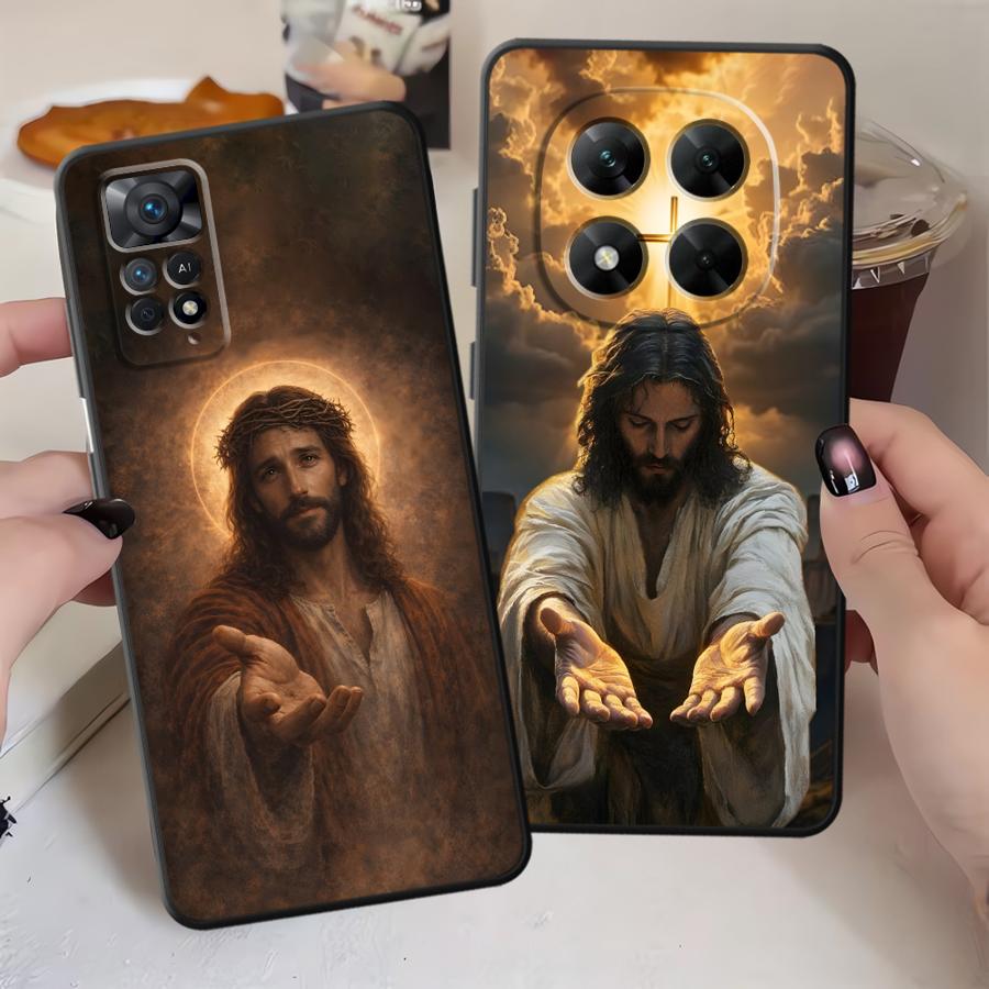 Creative Jesus Art Phone Cover Case for Xiaomi Redmi Note 14 9 8 7 14C A3 A4 A5 A1 12C 13C 10 12 11 K80 13 Pro Plus A2 K40 A1