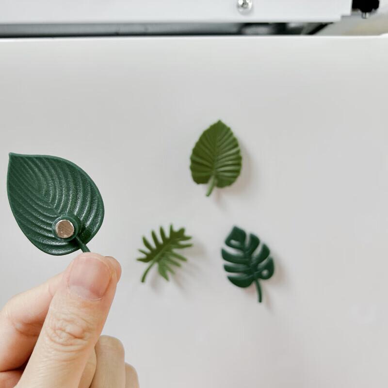 4Pcs Simulation of Leaves Fridge Magnet Artistic Fresh Bamboo Magnetic Stickers Creative Stereo Ins Wind Kitchen Home Decoration