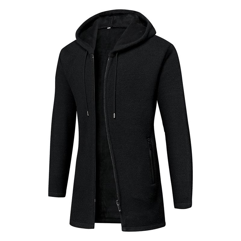 Cardigan con cappuccio a maglia di media lunghezza taglia S da uomo Capospalla invernale