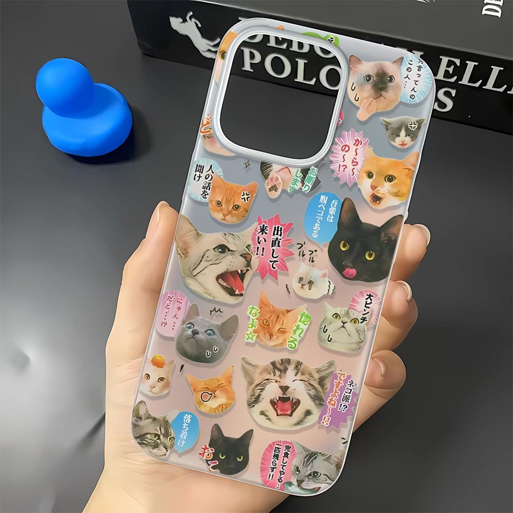 Phone Case For Iphone 15 Plus 17 Air 16 14 13 12 11 Pro Max Protective Shell Cartoon different cat patterns lightweight Cover
