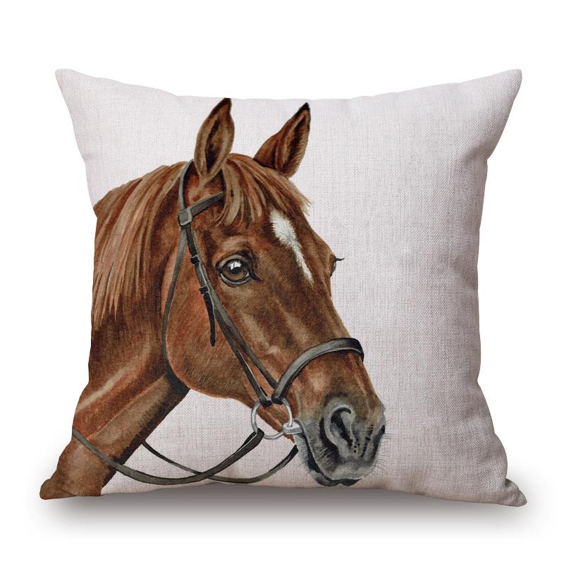 Hand Painting Animals Cushion Covers Bulldog Bull Terrier Labradoodle Dog Cat Print Decorative Pillow Case