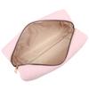 Portable Makeup Brush Tool Storage Bag with Zippered Corduroy Solid Color Cosmetic Bag Large Capacity Zippered Purse