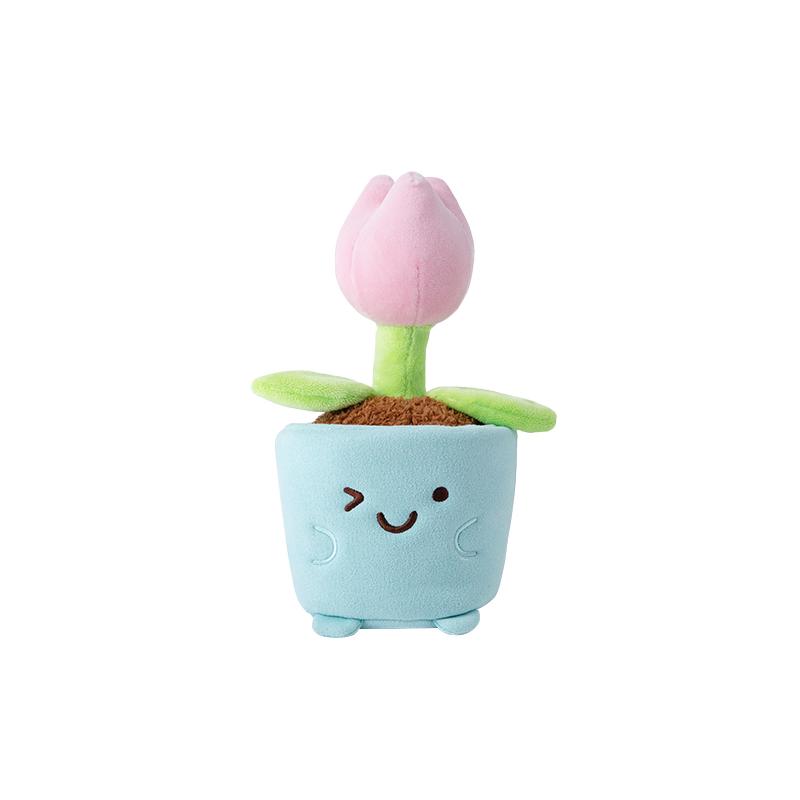 19cm Creative Green Plant Potted Plants Pink Tulip Mushroom Aloe Crabapple Soft Plush Toys Girls Boys Birthday Gifts Party Decor