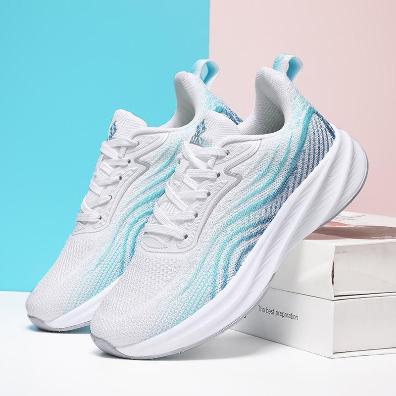 2025 Spring New Professional Running Shoes Men's and Women's Breathable Flying Weave Mesh Lightweight Non-slip Student Physical Training Sneakers