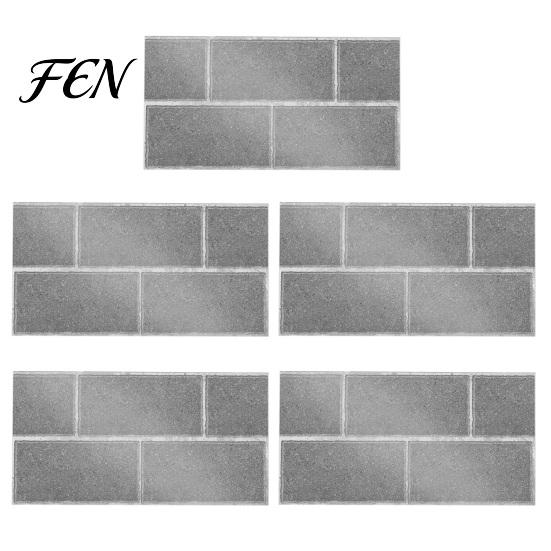 Waterproof Wall Decals for Kitchen 5Pcs Vintage Brick Tile Stickers, Oil?Proof Wallpaper, Peel Oil Proof Stickers Bathroom & Stick Backsplash Living