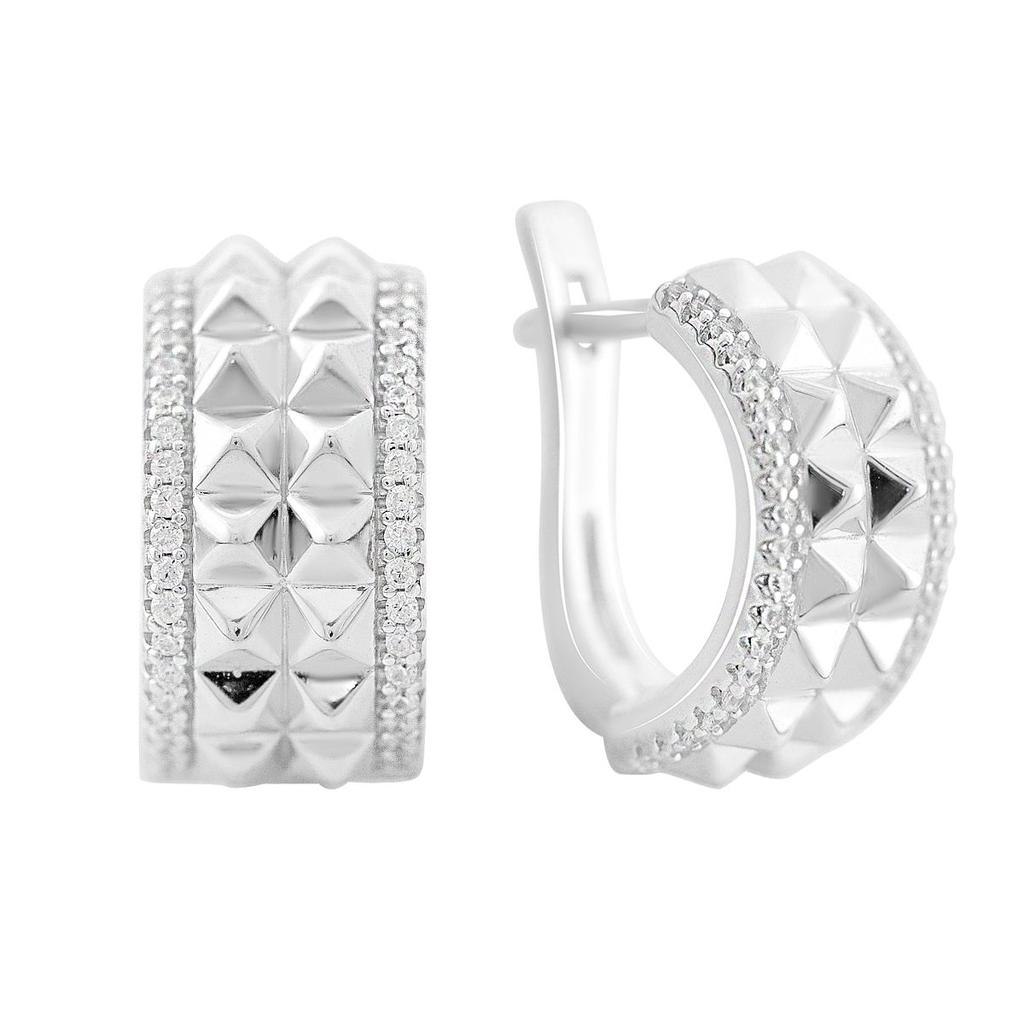 Silver Earrings with Cubic Zirkonia (2169406)