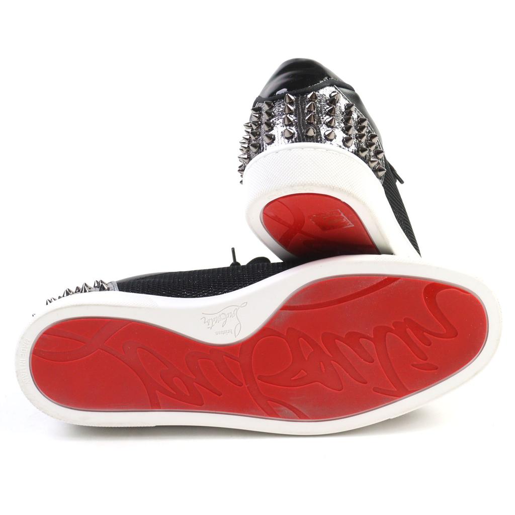 Ausgezeichnete Christian Louboutin Sneaker Seavaste 2 Orlato Flat Spike Nieten Leder Herren 43 Gebraucht