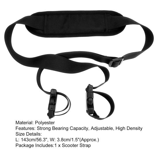 Scooter Carrying Strap Strong Bearing Capacity Adjustable Non-Slip Polyester Electric Scooter Shoulder Strap