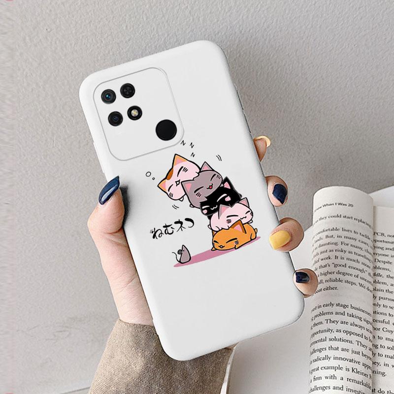 Case For Redmi 10 10C 10A Cute Heart Flower Back Cover Soft Silicone Matte Protective Funda For Xiaomi Redmi 10C Redmi10 Bag