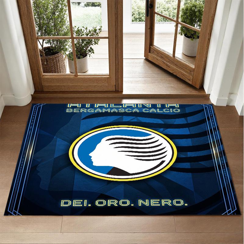 Atalanta FC Design Crystal Velvet Rug Soft Decorative Mat for Bedroom Entrance