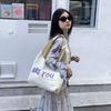 Underarm Fashion Tote Bag 2025 Summer New Korean Version Trendy Canvas Shoulder Bag Commuting Class Casual Women's Bag