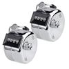 YMJOGGUE Handheld Counter with Tally (4-Digit), Metal, Ring, Mechanical, 4-Digit Counter, 2-Pack