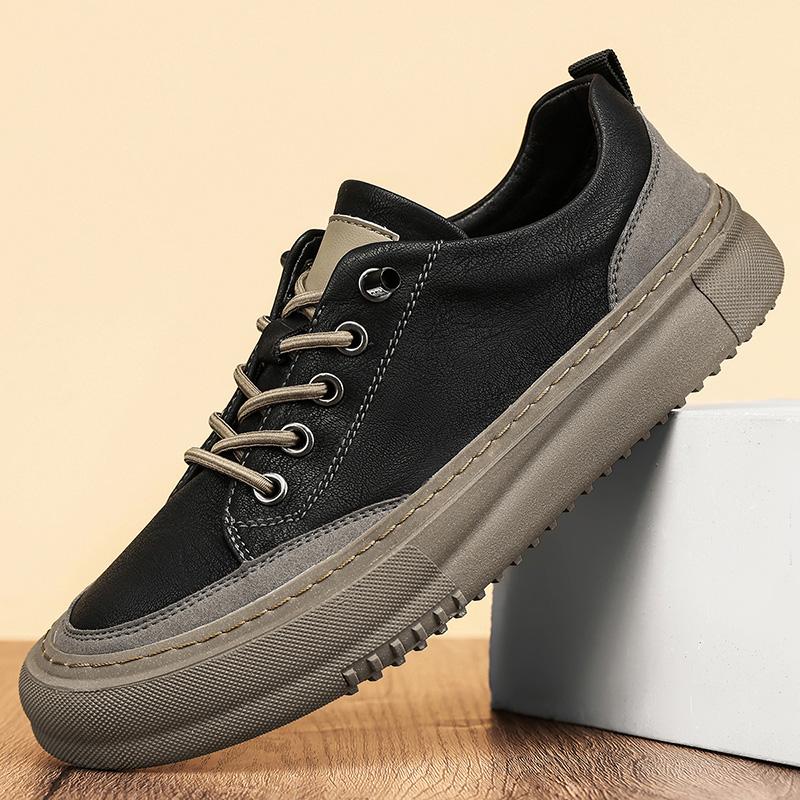 Fashion Minimalist Casual Leather Shoes for Men Lightweight Male Walking Sneakers Versatile Tenis Masculino Classic Skateboard Footwear