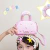 Handheld Small Bag - Exquisite Women's Casual Tote Bag with Shoulder Strap, Korean-style Checkered Bag