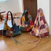 Retro Denim Shoulder Bag Large Capacity Bohemian Messenger Bag Simple Ethnic Style Vest Bag  Women