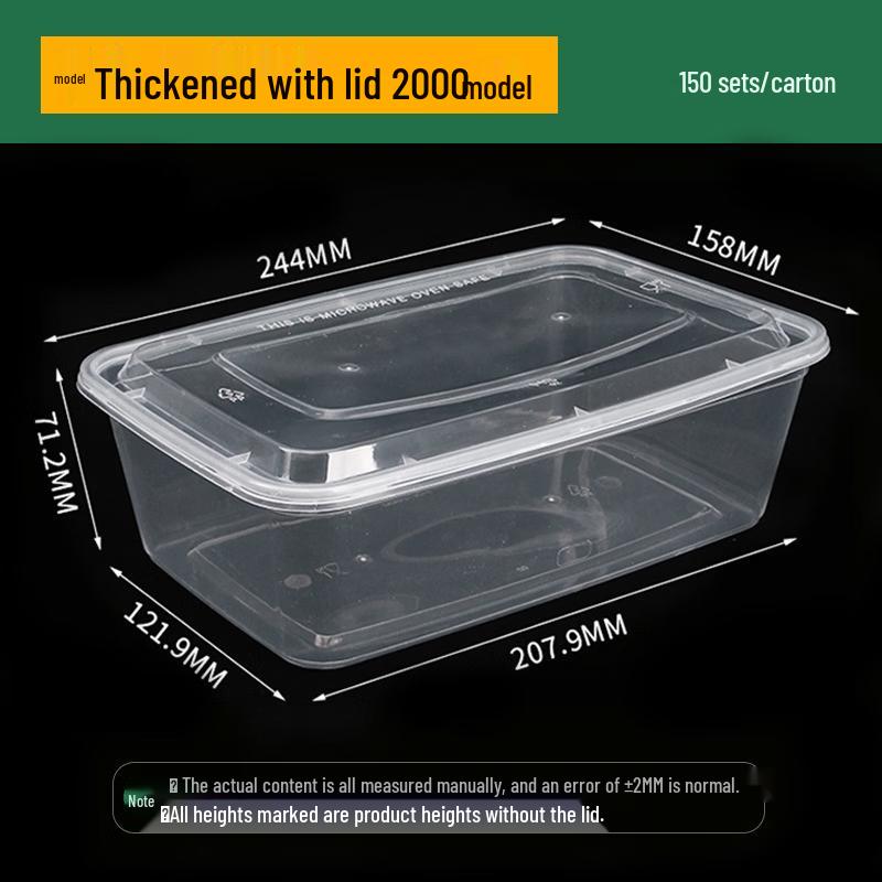 Hansheng Disposable Square Food Containers with Lids