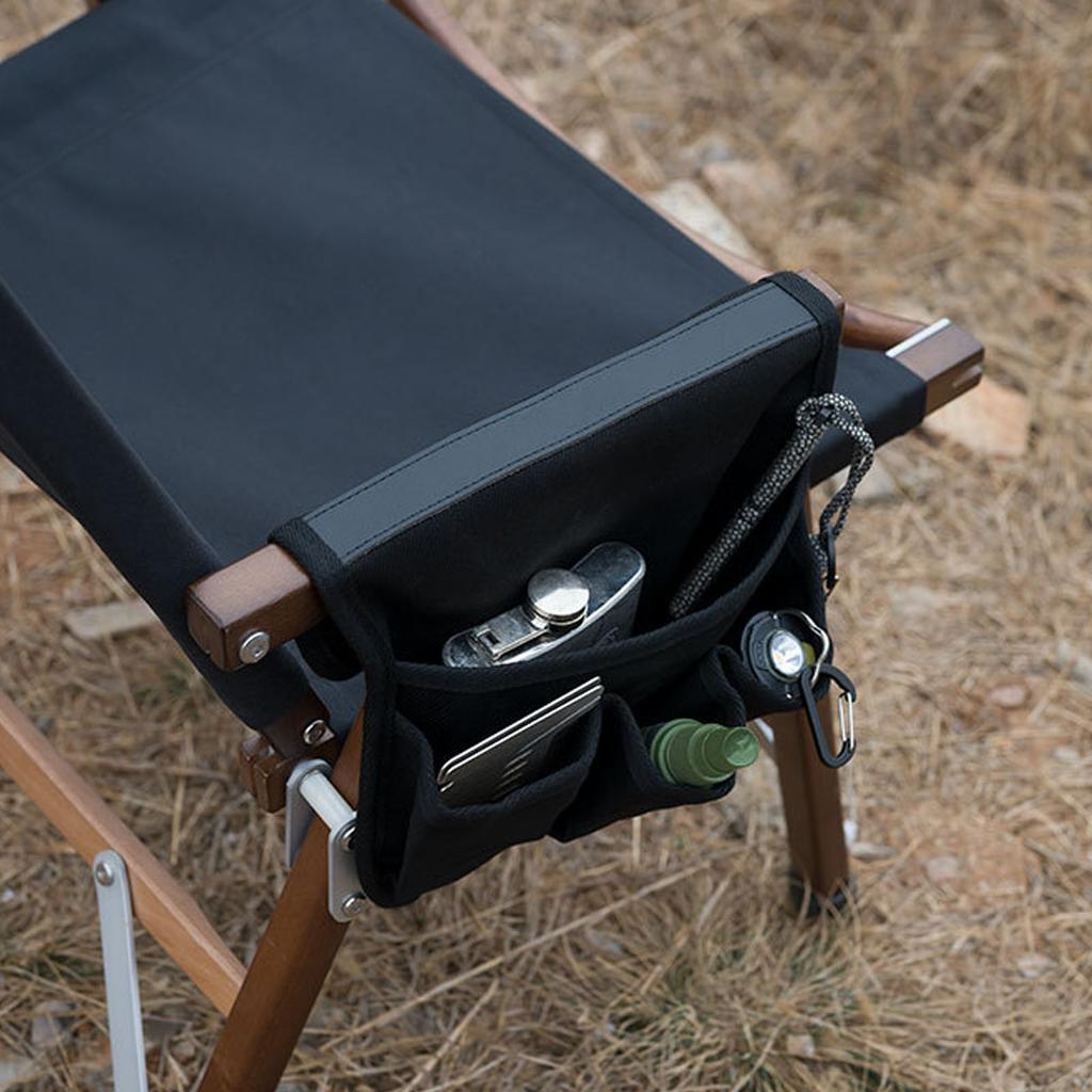 Chair Armrest Bag Large Capacity Waterproof Beach Chair Hanging Storage Pouch for Outdoor Camping Picnic